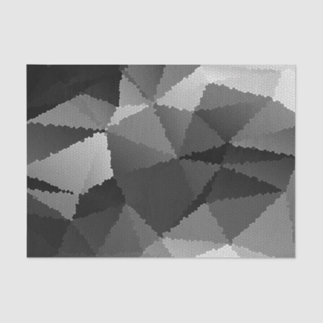 Black and white mosaic pattern tissue paper (Front)