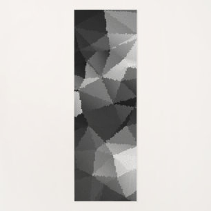 Black and white mosaic pattern yoga mat