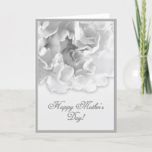 Black and White Mother’s Day Carnation Card