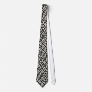 Black And White Motif Tie
