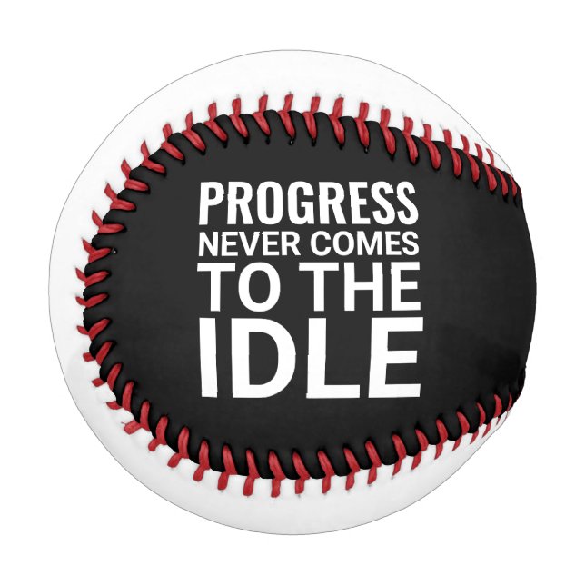 Black and White Motivational Saying Inspirational Baseball (Front Left)