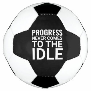 Black and White Motivational Saying Inspirational Soccer Ball