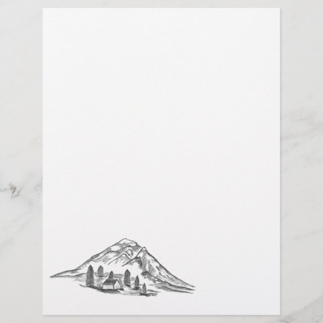 Black and white mountain letterhead (Front)