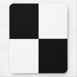 Black and white  mouse pad