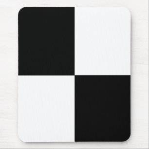 Black and white mouse pad
