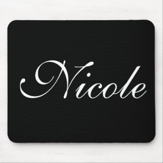 Black and White Mousepad, Customised Name Mouse Pad