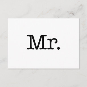 Black and White Mr. Wedding Anniversary Quote Card