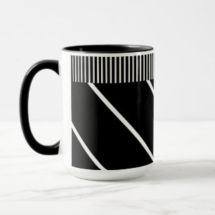 Black and White Mug - Chic in Stripes