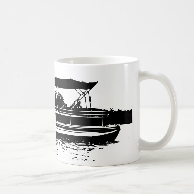 Black and White Mug for Pontoon Boat Owners (Right)