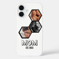 Black and White Mum Established Hexagon 3 photo