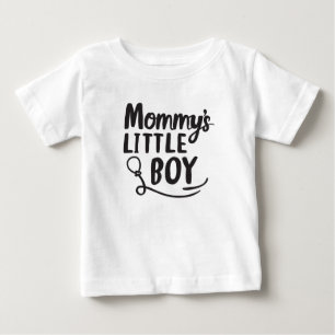 Black and White Mummy’s Little Boy New Son Mum Baby T-Shirt