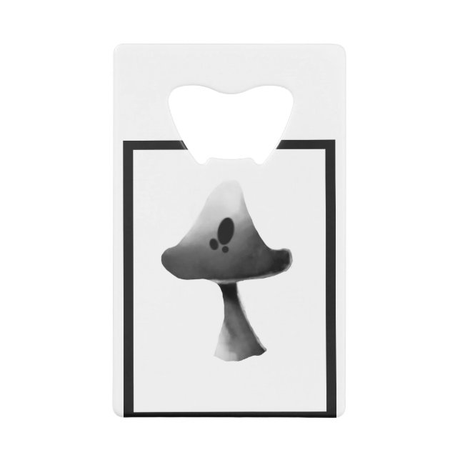 Black and White Mushroom Illustration Cartoon (Front)