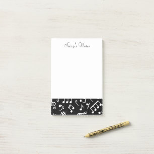 Black and White Music Note Musician