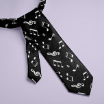 Black and White Music Notes Pattern Tie<br><div class="desc">Beautiful musical symbols seamless pattern design makes a perfect gifts for musicians,  music teachers,  band directors,  and music lovers.</div>