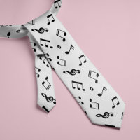Black and White Music Notes Pattern