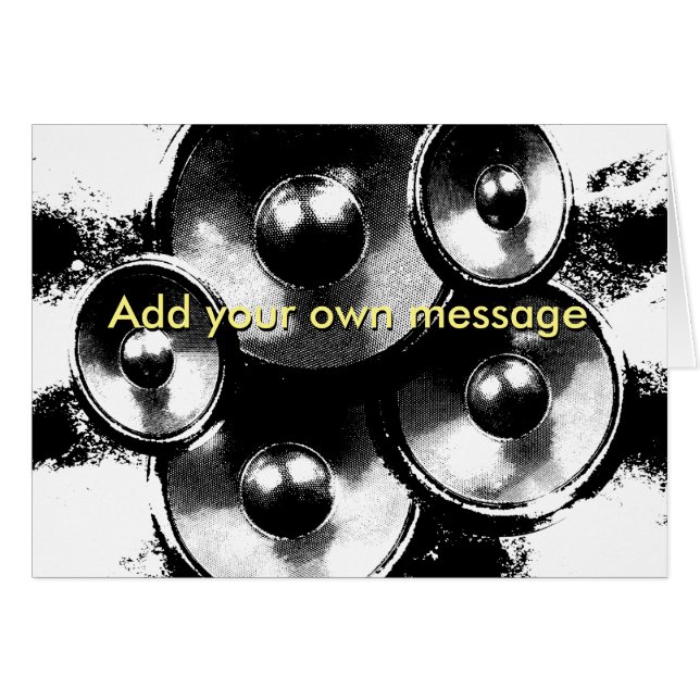 Black and white music speakers (Front Horizontal)