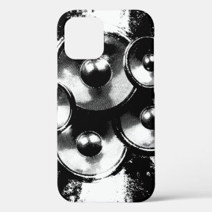 Black and white music speakers in a circle Case-Ma iPhone 12 Case
