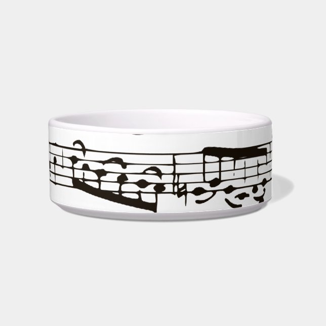 Black and white musical notes bowl (Right)