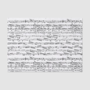 Black and white musical notes tissue paper