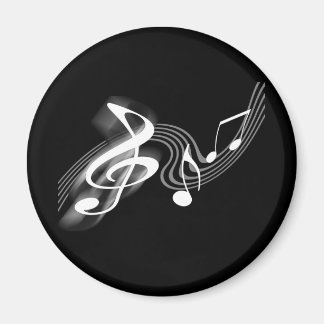 Black and White Musical Scale Magnet