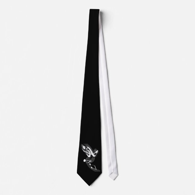 Black and White Musical Scale Tie (Front)