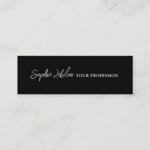 Black and White name and profession Calling Card