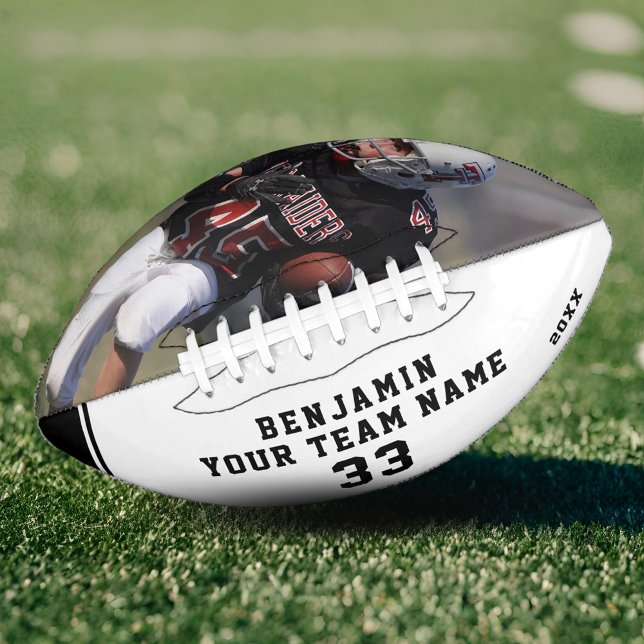 Black and White Name Number Team Photo Football (Creator Uploaded)