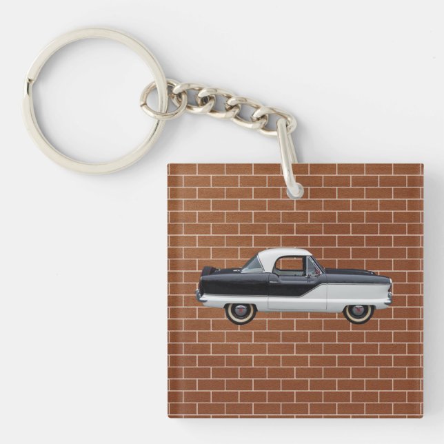 Black and White Nash Metropolitan Key Ring (Front)