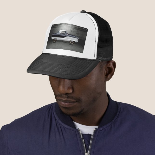 Black and White Nash Metropolitan Trucker Hat (In Situ)