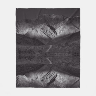black and white night sky fleece blanket