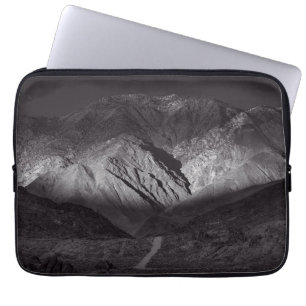 black and white night sky laptop sleeve