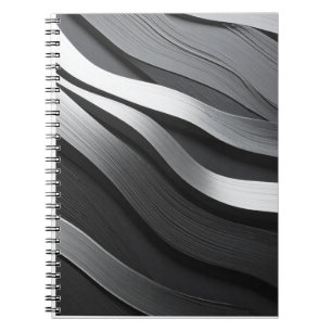 black and white notebook
