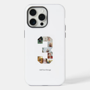 Black and White Number 3 Photo Collage iPhone 15 Pro Max Case