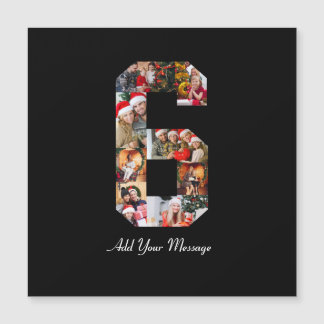 Black and White Number 6 Photo Collage