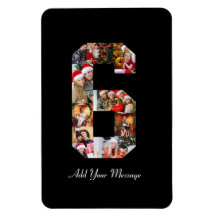 Black and White Number 6 Photo Collage