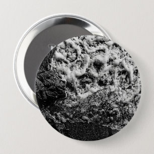 Black and White Ocean Waves Round Coaster 10 Cm Round Badge
