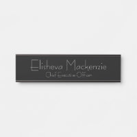 Black and White Office Door Sign