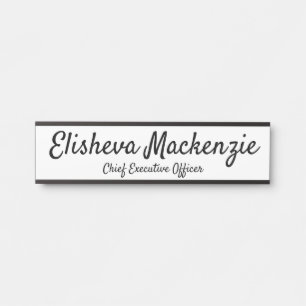 Black and White Office Door Sign Signs Name Plate