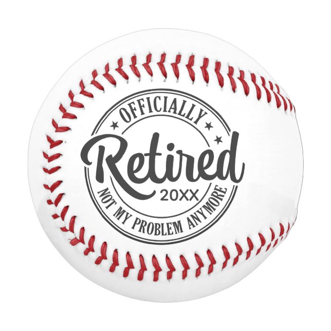 Black and White Officially Retired Baseball (Front Left)