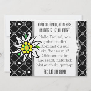 Black and White Oktoberfest invitations