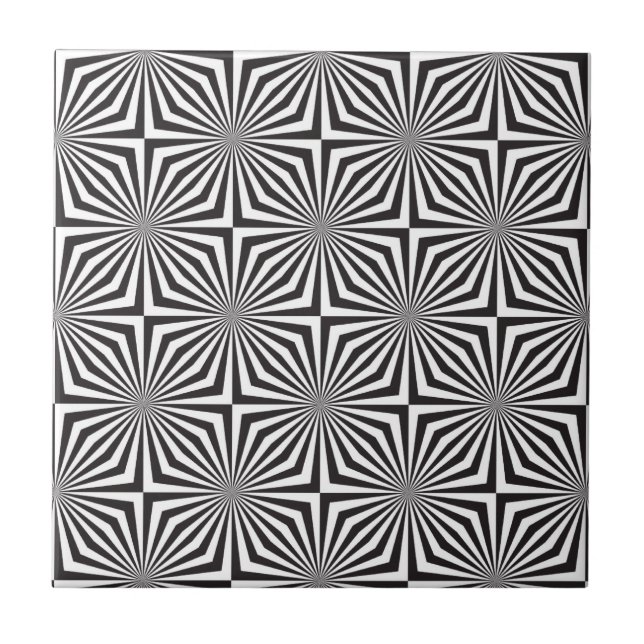 Black and white optical illusion tile (Front)