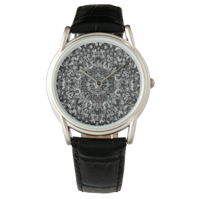 Black and White Oriental Rug Watch (Front)