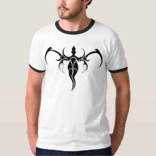 Black and White Ornate Tribal Elephant Mandala T-Shirt