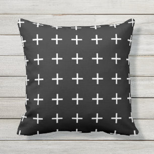 Black and White Outdoor Pillows - Scandi Chic