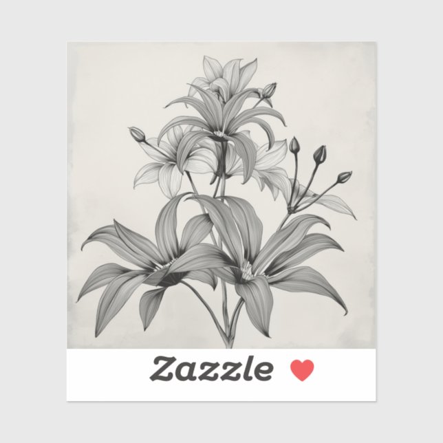 black and white outline art of endangered plant  (Sheet)