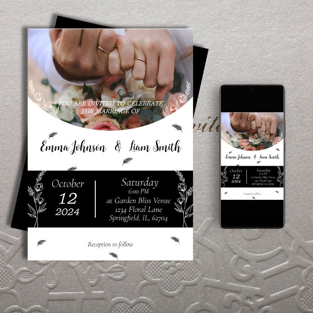 Black and White Overlay Photo  Invitation (Creator Uploaded)