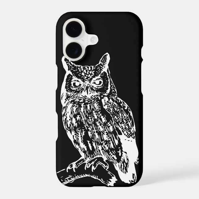 Black and White Owl Design (Back)