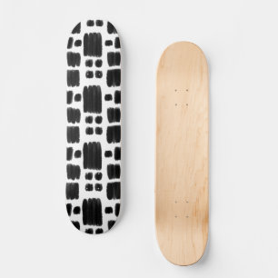Black and White painted shapes Skateboard