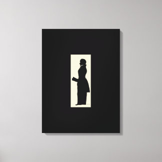 Black and White Paintings-Silhouette Art Canvas Print