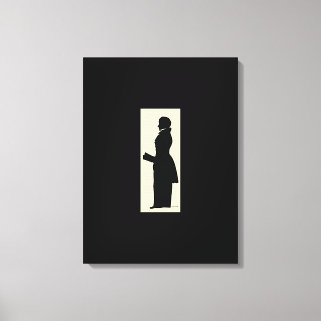 Black and White Paintings-Silhouette Art Canvas Print (Front)